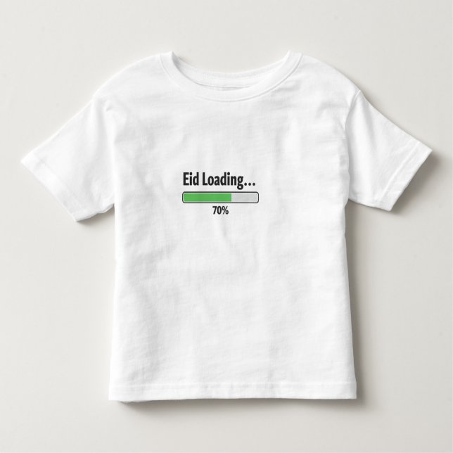 Eid Loading 70% Funny Toddler T-Shirt | Cute Ramad (Framsida)