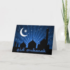 Eid Mosque Blue Night Kort
