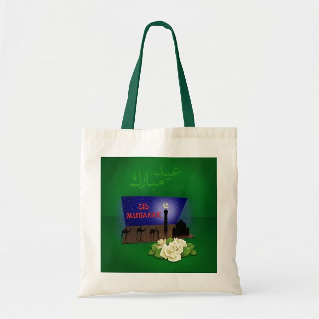 Eid Mubarak 3D Hälsning - Bag Tygkasse (Framsidan)