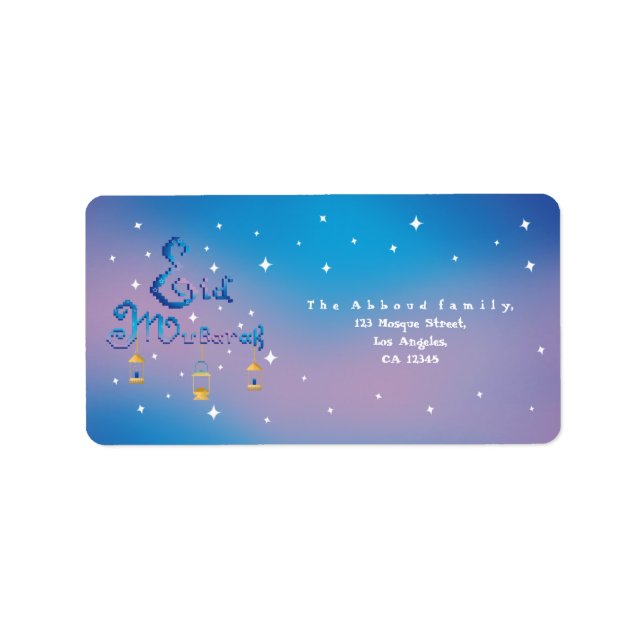 Eid Mubarak Adressetikett (Framsidan)