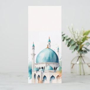 Eid Mubarak Akvarell Moske 0902a Inbjudningar