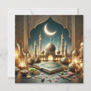 Eid Mubarak Anpassningsbar hälsningstext Julkort