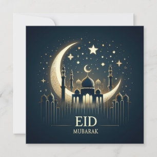 Eid Mubarak Anpassningsbar hälsningstext Julkort