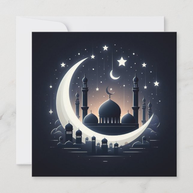 Eid Mubarak Anpassningsbar hälsningstext Julkort (Framsida)
