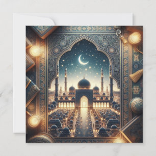 Eid Mubarak Anpassningsbara hälsningar Text Julkort