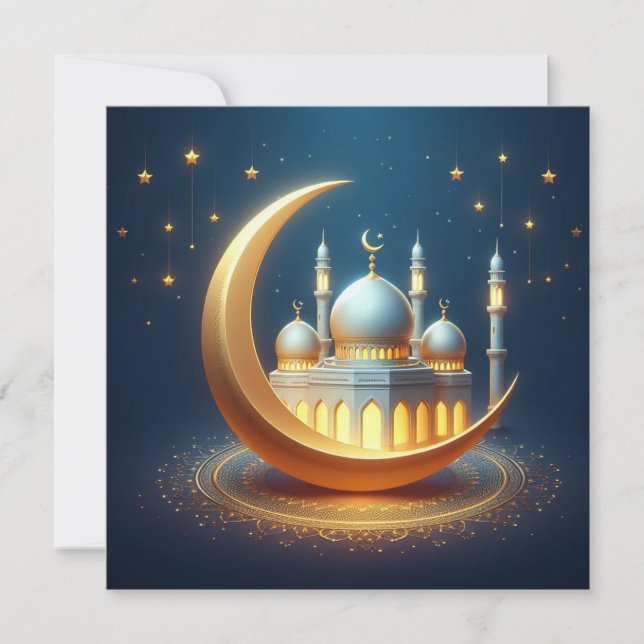 Eid Mubarak Anpassningsbara hälsningstext Julkort (Framsida)