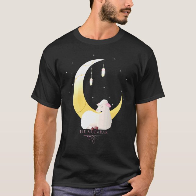 Eid Mubarak Apparat för firande av Eid Al Adha ell T Shirt (Framsida)
