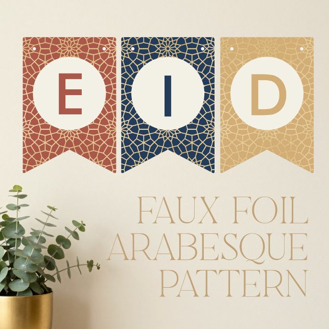 Eid Mubarak arabiskt mönster Vimplar (Skapare uppladdad)