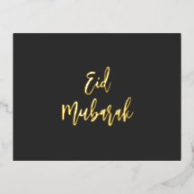 Eid Mubarak Black Guld