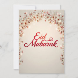 Eid mubarak blommig kort Modern Eid Fitr-kort