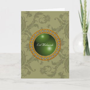 Eid Mubarak Blommigt Helgkort