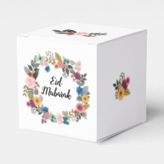 EID MUBARAK BLOMMIGT WREATH FAVOR CUBE PRESENTASKAR