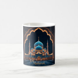 Eid Mubarak Blue Mosque Nightscape Kaffemugg