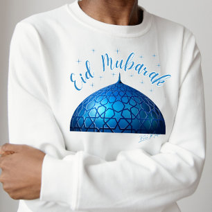 Eid Mubarak Blue Mosque T Shirt
