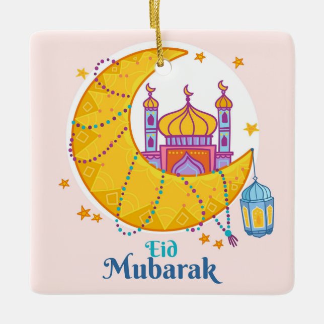 Eid Mubarak Ceramic Ornament (Framsida)