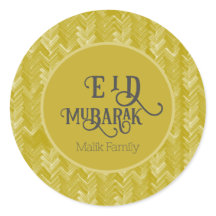 Eid Mubarak Chevron Vintage Guld Personlig