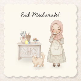 Eid Mubarak Coaster Underlägg Papper