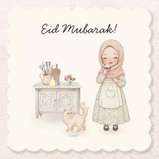 Eid Mubarak Coaster Underlägg Papper