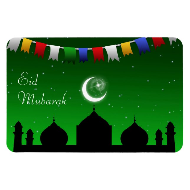 Eid Mubarak Colorful Garland Magnet (Horisontell)
