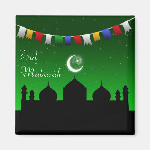 Eid Mubarak Colorful Garland Magnet