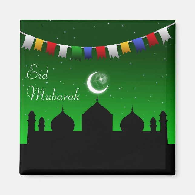 Eid Mubarak Colorful Garland Magnet (Framsidan)