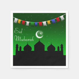 Eid Mubarak Colorful Garland Pappersservett