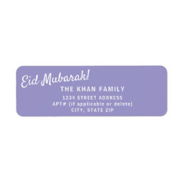 Eid Mubarak Cute Returadress Sticker-etikett Returadress Etikett
