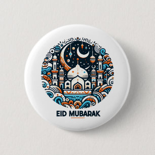 Eid Mubarak Decorating Crescent Colorful Mosque Ar Knapp