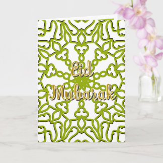 Eid Mubarak Eid Grattiskort Grön Kort
