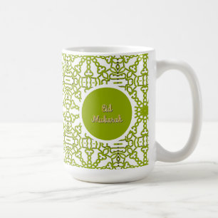 Eid Mubarak Eid Greeting Card-Grönt Kaffemugg