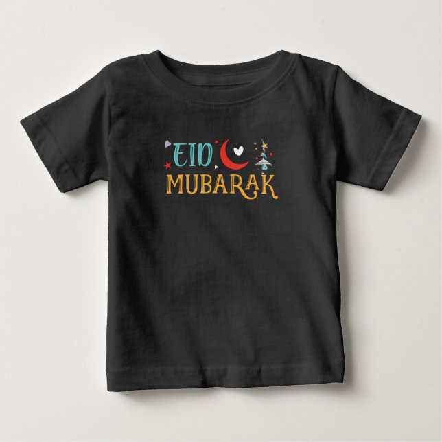 Eid Mubarak Eid Ul Fitr Eid Ul Adha Muslim Helgdag T Shirt (Framsida)