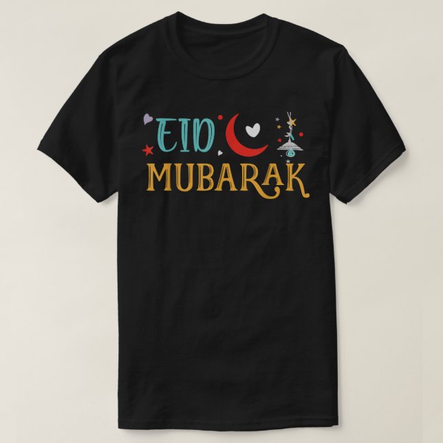 Eid Mubarak Eid Ul Fitr Eid Ul Adha Muslim Helgdag T Shirt (Design framsida)