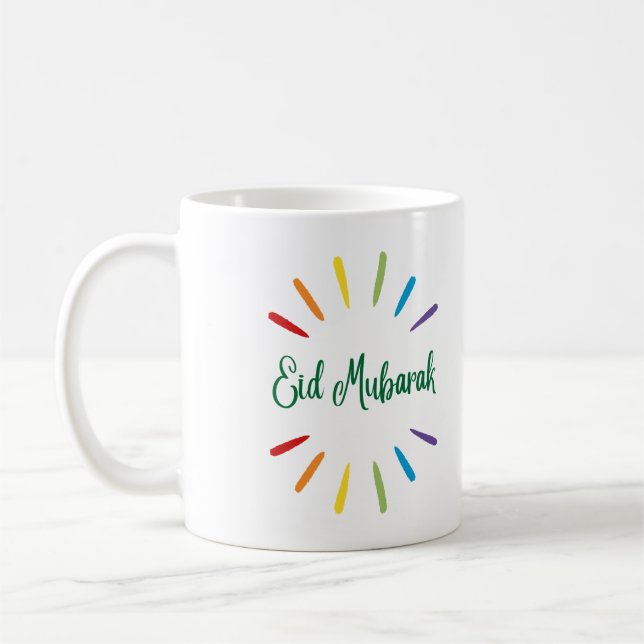 Eid Mubarak enkel och färglös Kaffemugg (Vänster)