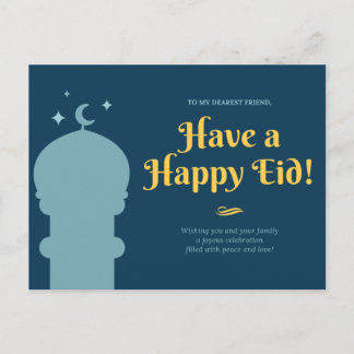 Eid Mubarak Evening Himmel - vykort