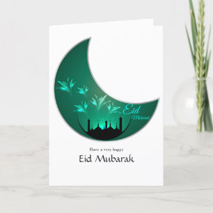 Eid Mubarak Familjefoto Hälsning Helgkort