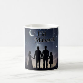 Eid Mubarak Family Silhouette Kaffemugg