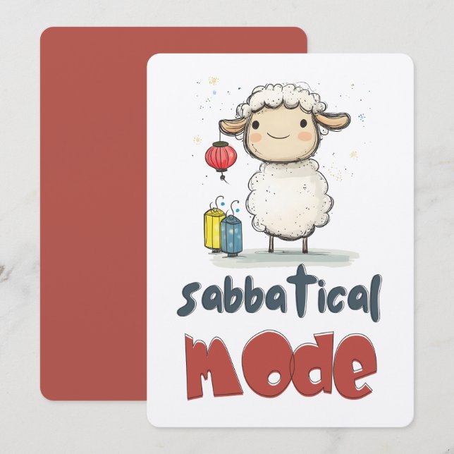 Eid Mubarak!! Får på sabbatical | Fullpackat Inbjudningar (Fram/baksida)