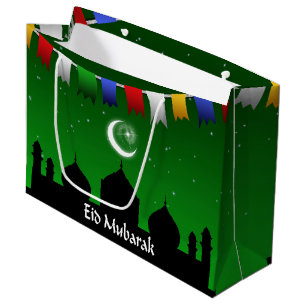Eid Mubarak färgrik girland