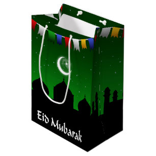 Eid Mubarak färgrik girland