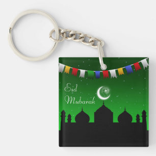 Eid Mubarak färgrik girland