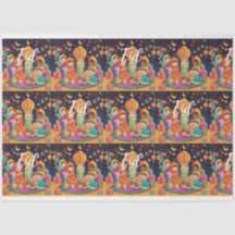 Eid Mubarak Festival Scene Wrapping Gift Papper