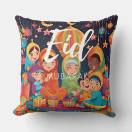 Eid Mubarak Festive Scene Cushion Kudde