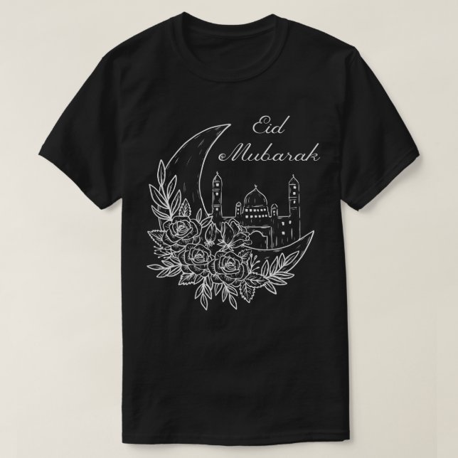 Eid Mubarak firade Eid Al Adha eller Eid Al Fi T Shirt (Design framsida)
