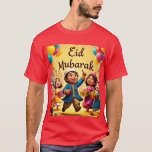 Eid Mubarak Firande med Brown Red Manar Tshirt T Shirt