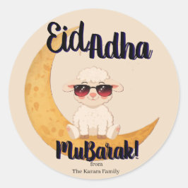 Eid Mubarak Firande Present Runt Klistermärke