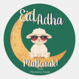 Eid Mubarak Firande Present Runt Klistermärke