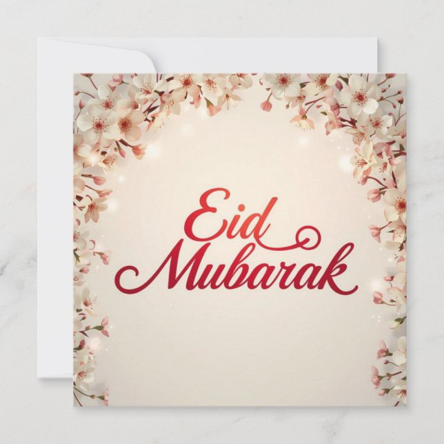 Eid mubarak for Eid Fitr Card Tack Kort (Framsida)