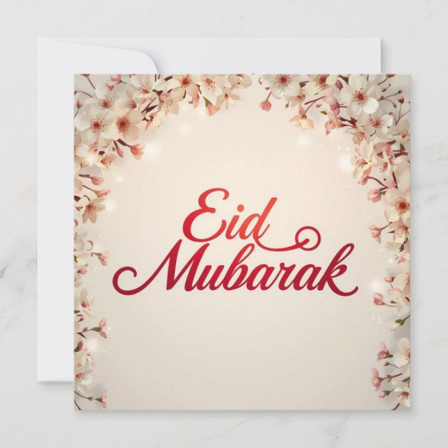 Eid mubarak for Eid Fitr Card Tack Kort (Framsida)