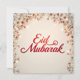 Eid mubarak för Eid Fitr-kort Tack Kort
