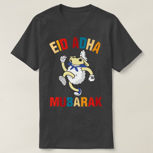 Eid Mubarak för Muslim American Manar Eid al Adha T Shirt (Design framsida)